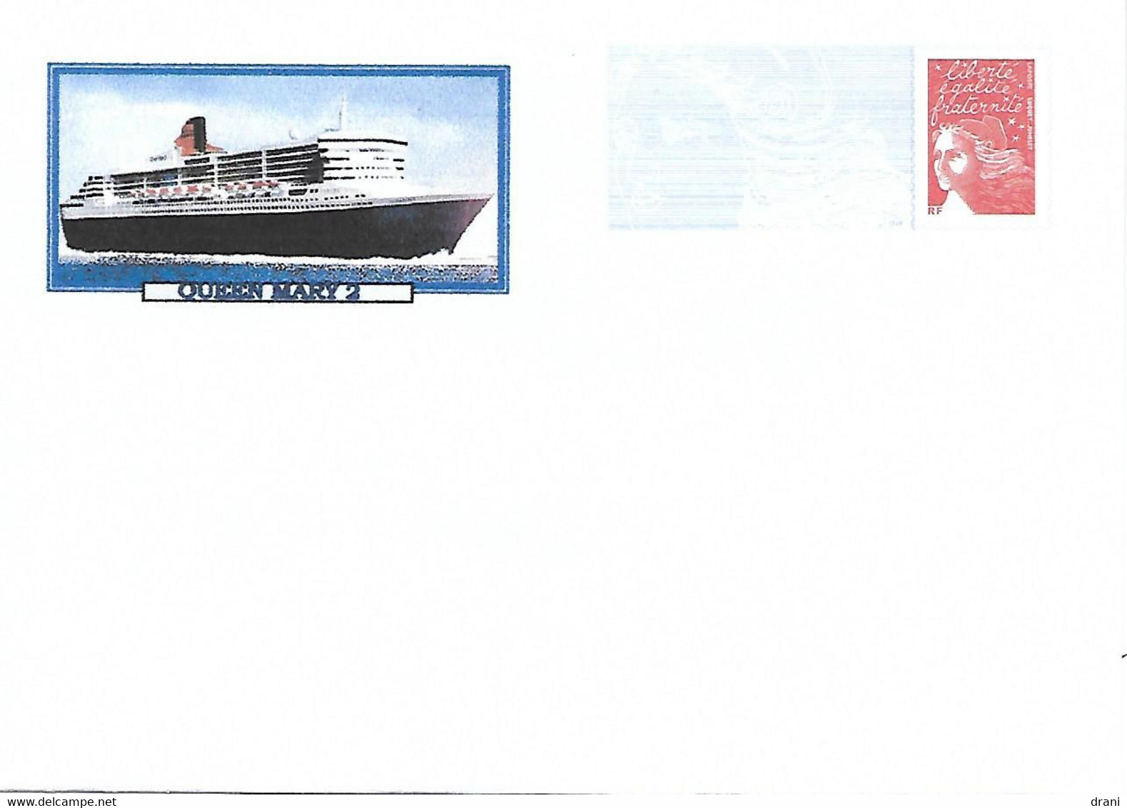 PAP Enveloppe - Marianne Du 14 Juillet Avec Mention RF - Repiquage Queen Mary 2 - Prêts-à-poster:private Overprinting