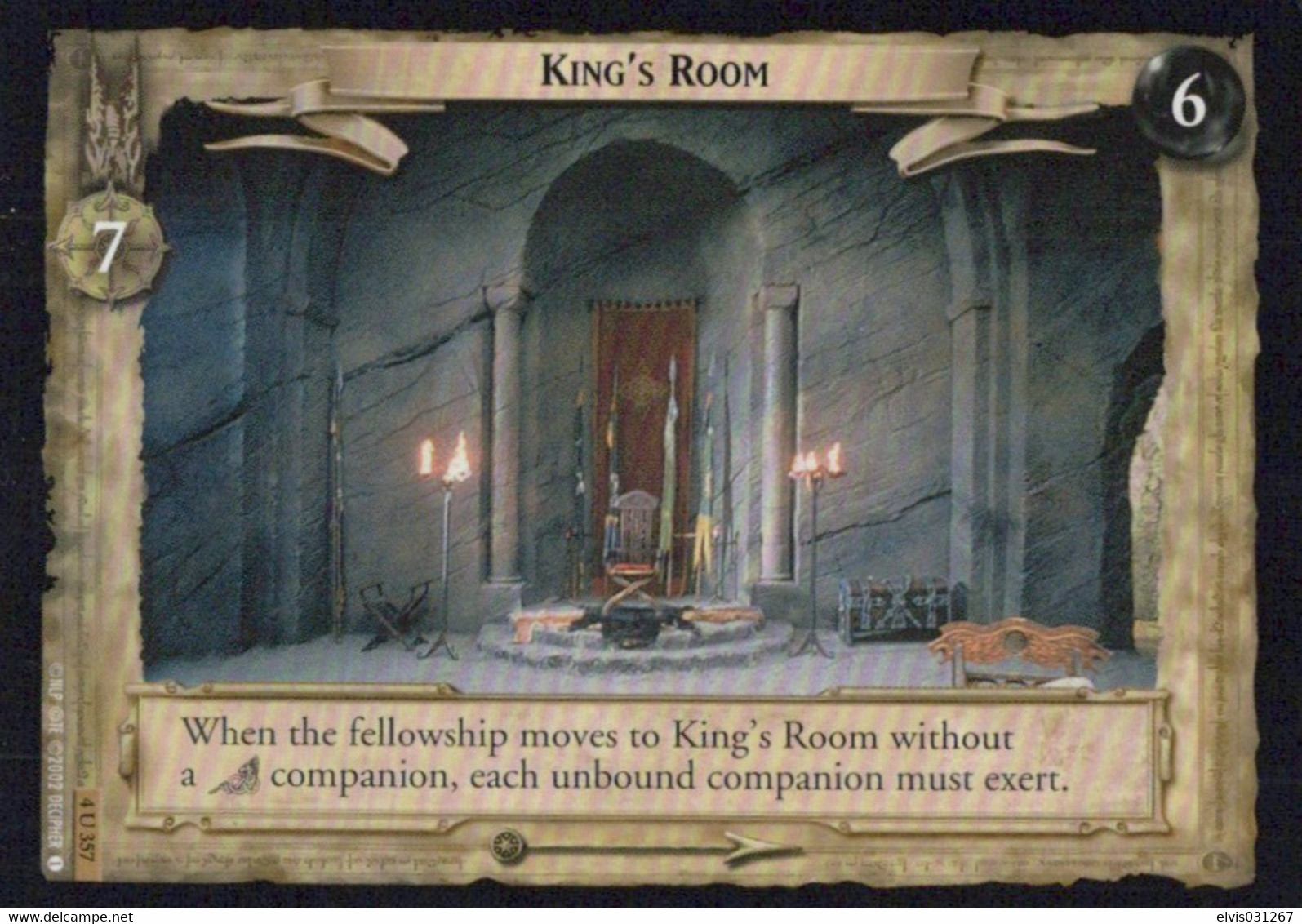 Vintage The Lord Of The Rings: #6-7 King's Room - EN - 2001-2004 - Mint Condition - Trading Card Game - El Señor De Los Anillos