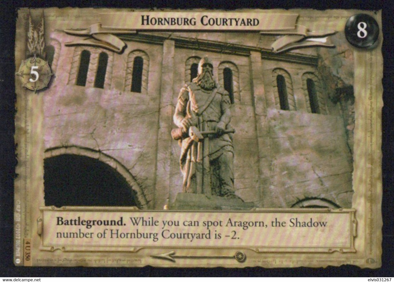 Vintage The Lord Of The Rings: #5-8 Hornburg Courtyard - EN - 2001-2004 - Mint Condition - Trading Card Game - El Señor De Los Anillos