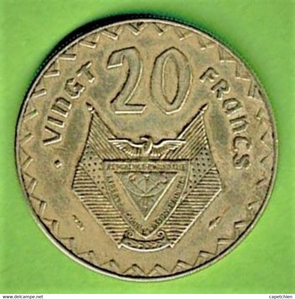 RWANDA / 20 FRANCS  1977 - Rwanda