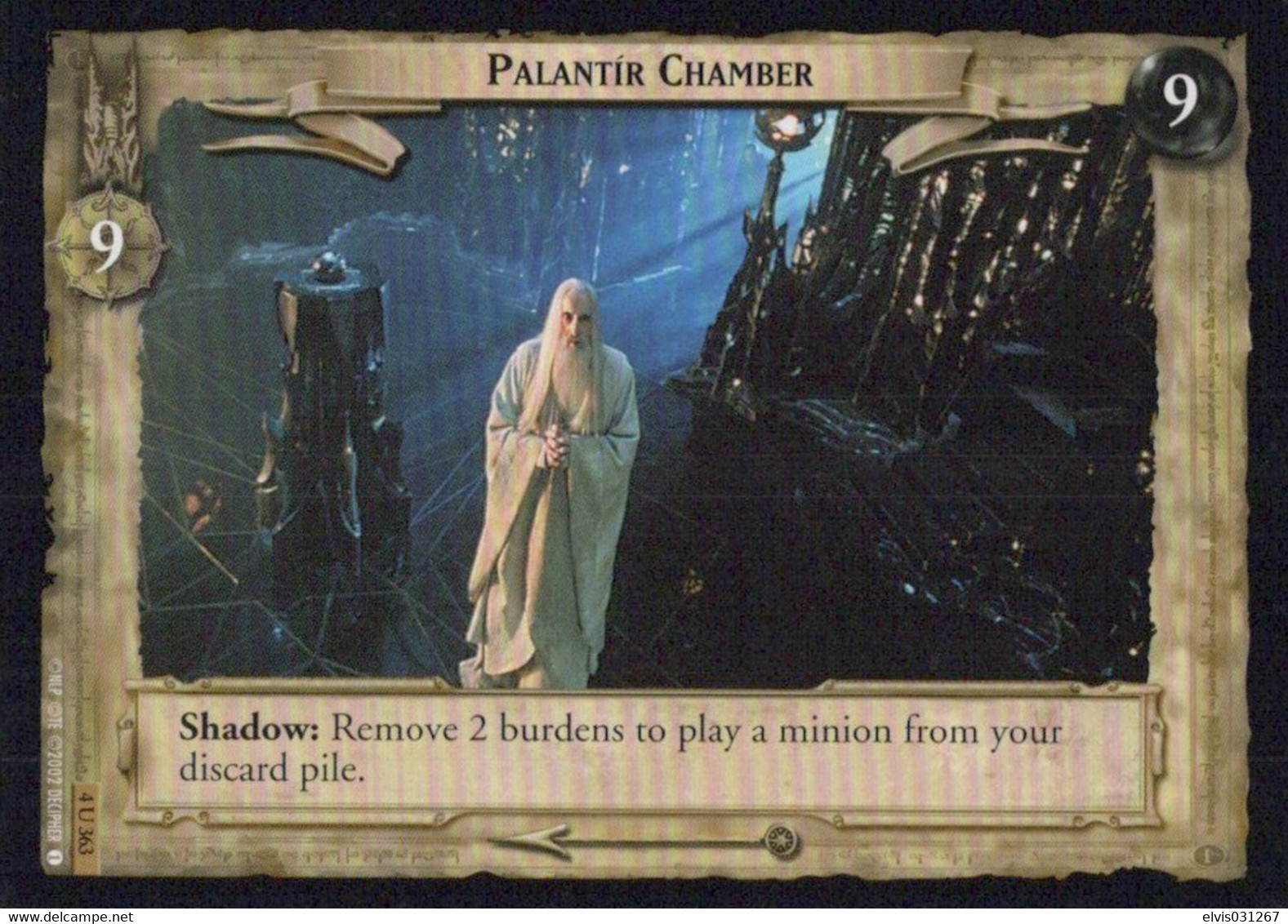 Vintage The Lord Of The Rings: #9-9 Palantir Chamber - EN - 2001-2004 - Mint Condition - Trading Card Game - Herr Der Ringe