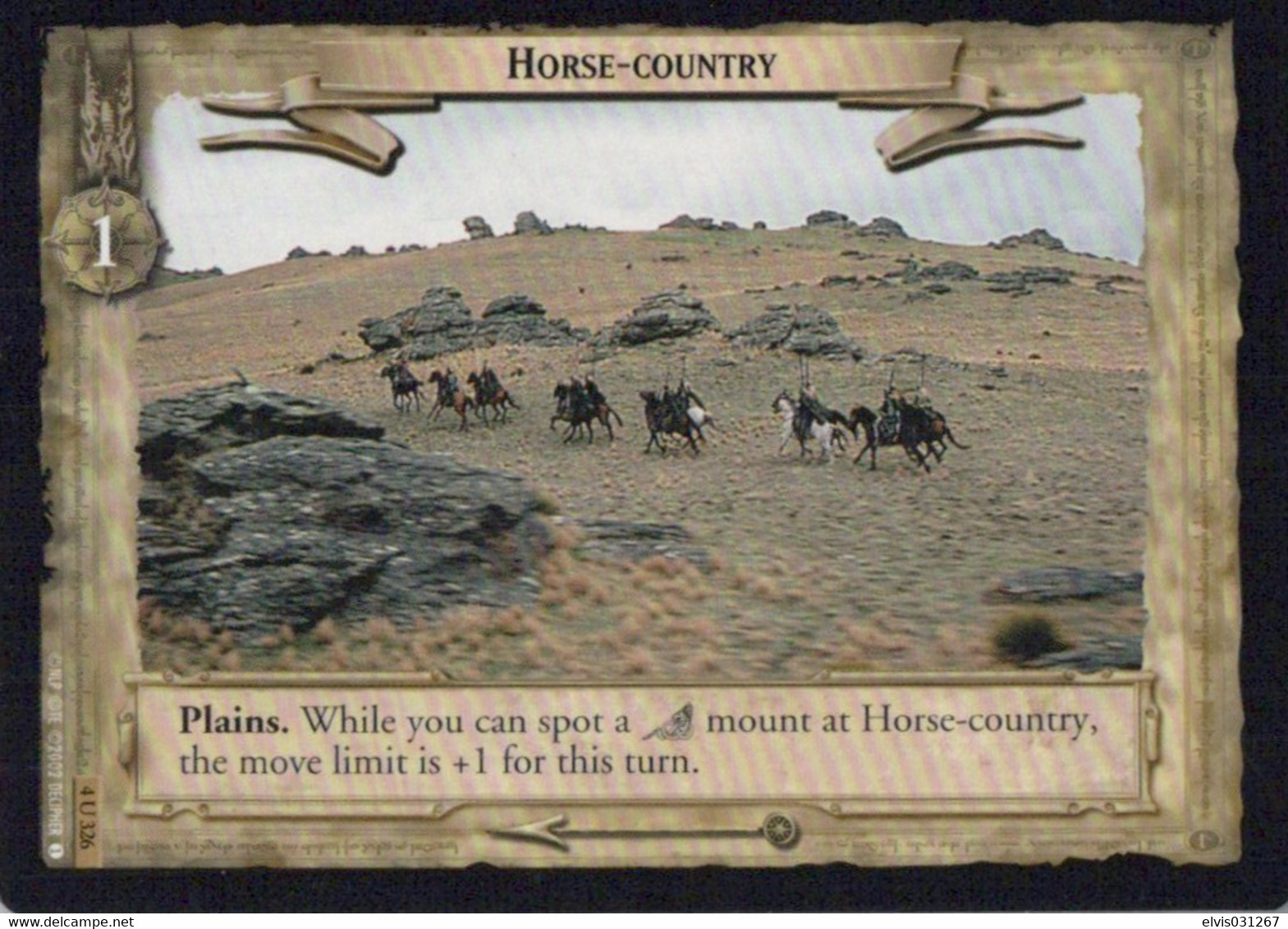 Vintage The Lord Of The Rings: #1 Horse-Country - EN - 2001-2004 - Mint Condition - Trading Card Game - El Señor De Los Anillos