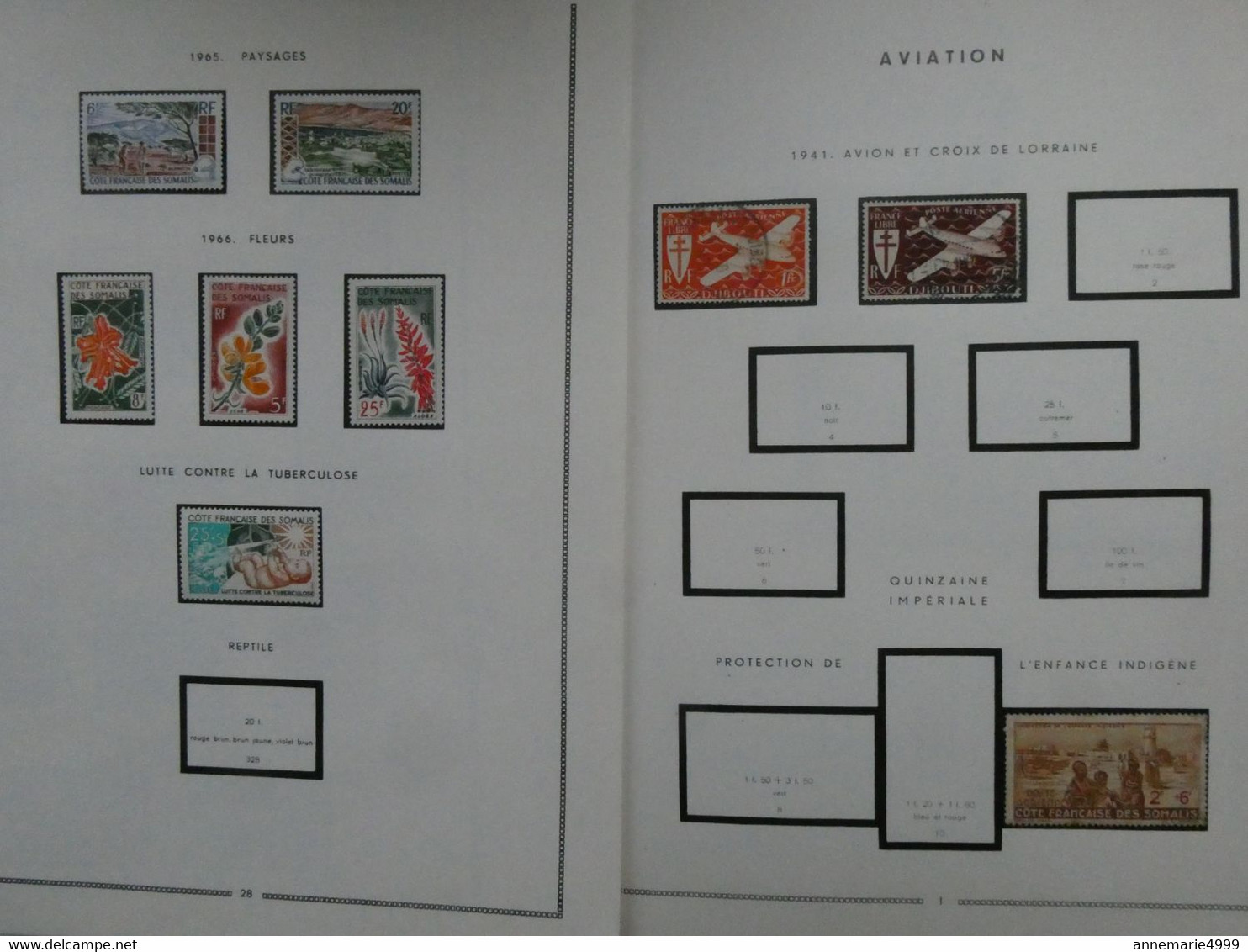 France Cote des Somalies Très beau début de collection Voir 19 scans