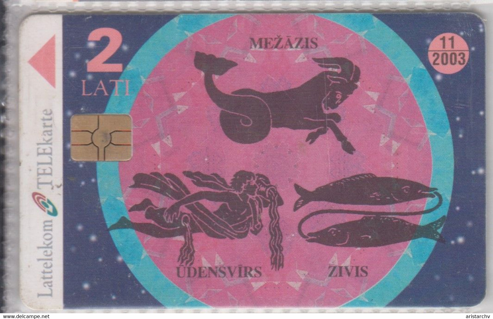 LATVIA 2002 ZODIAC HOROSCOPE CAPRICORN AQUARIUS PISCES - Lettonie