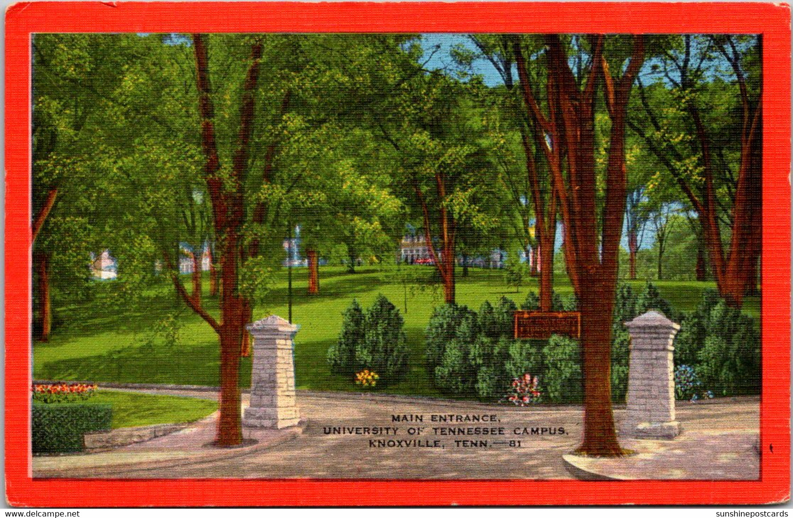 Tennessee Knoxville Main Entrance University Of Tennessee Campus - Knoxville