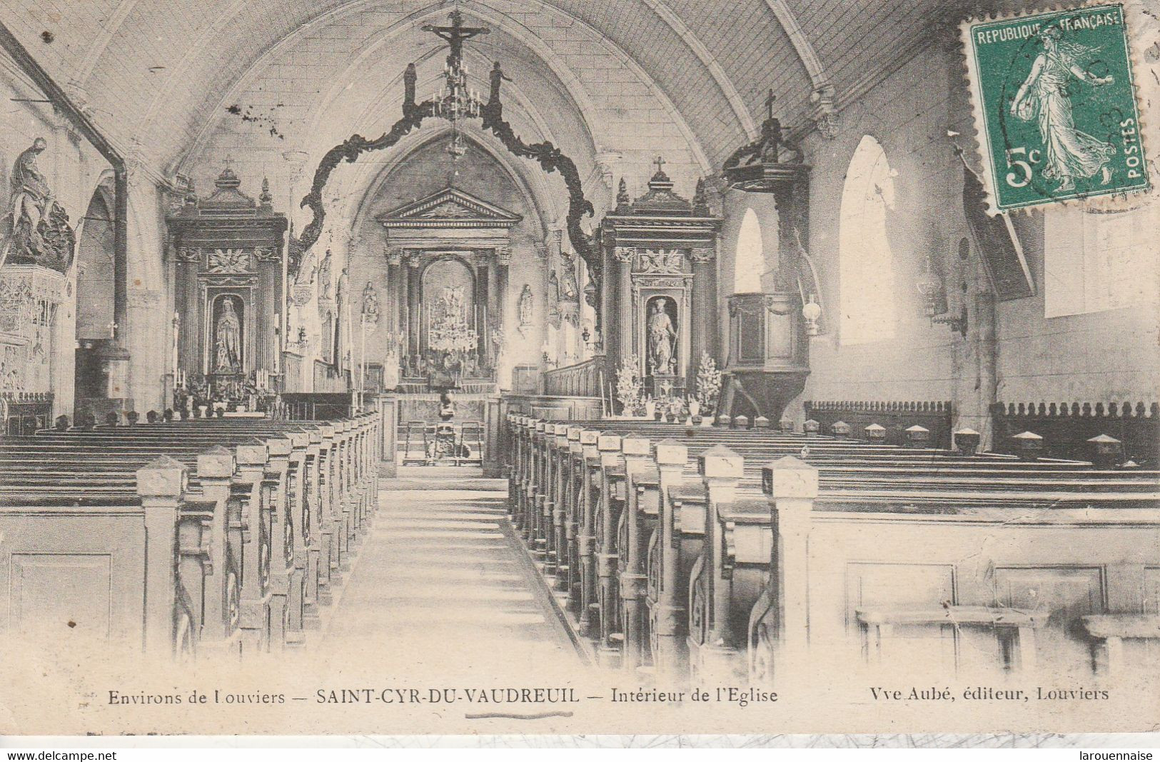 27 - LE VAUDREUIL - Saint Cyr Du Vaudreuil - Intérieur De L' Eglise - Le Vaudreuil