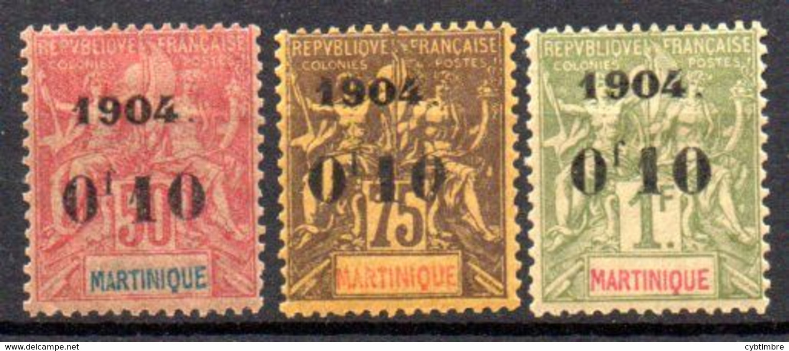 Martinique: Yvert N° 56/58* - Unused Stamps