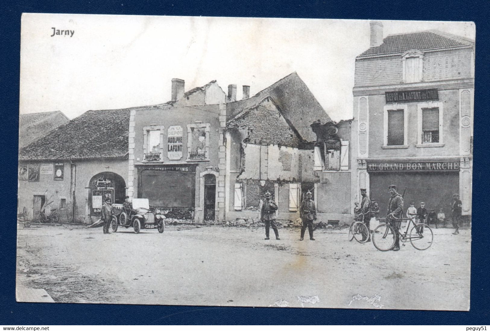 54. Jarny.  Occupation Allemande 1914-18. Soldats Allemands. Au Grand Bon Marché . Dépôt De Adolphe Laffont, Lyon. - Jarny