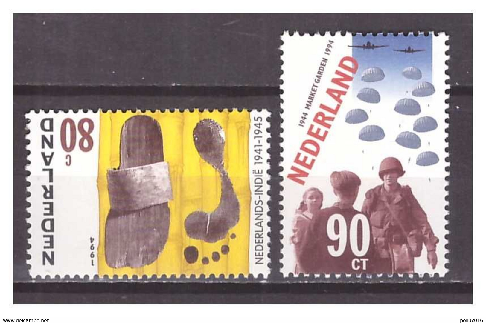 Nederland / Netherlands 1994 WWII Operation Market Garden Parachute MNH - Unused Stamps