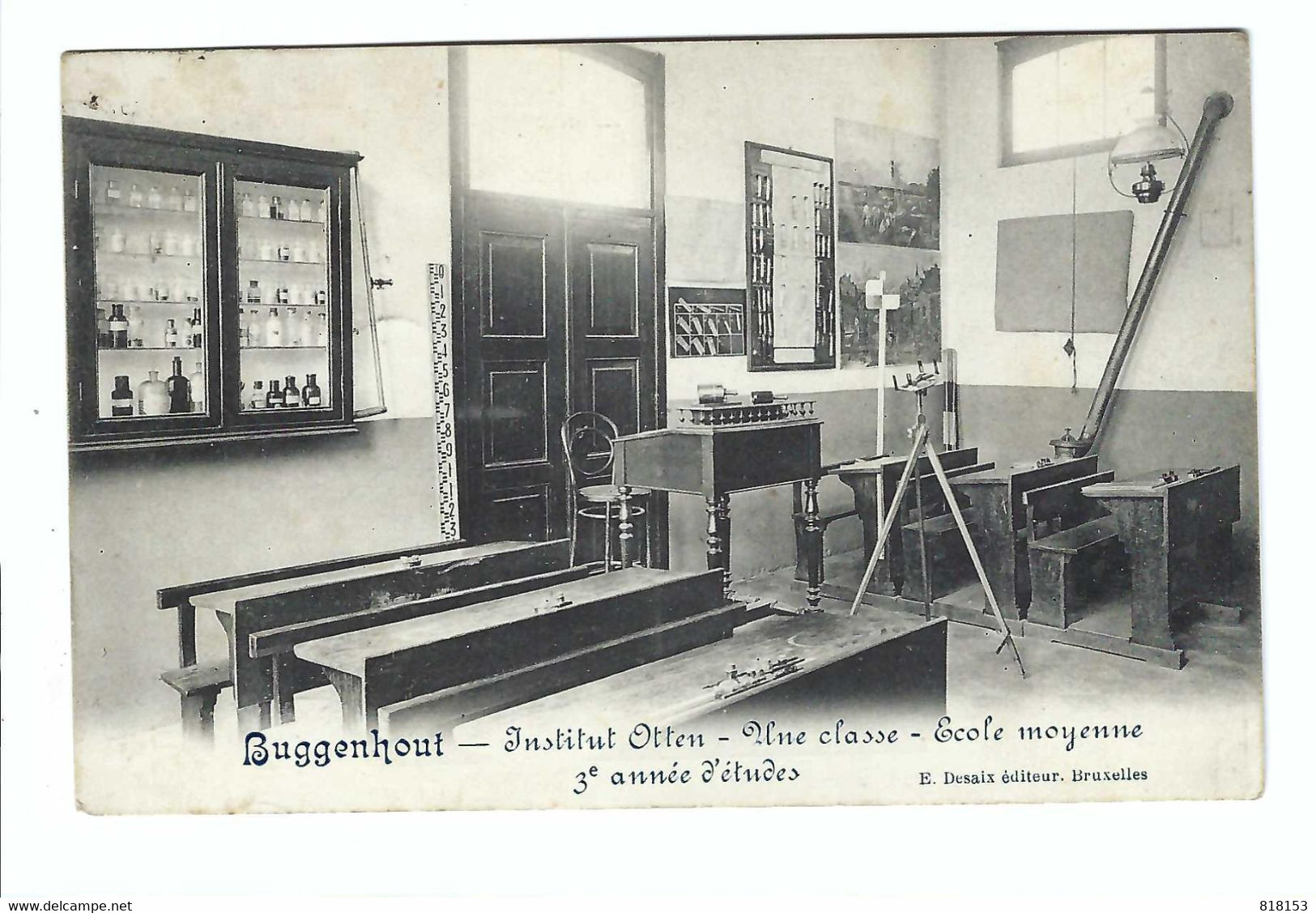 Buggenhout    Institut Otten     Une Classe - Ecole Moyenne  3° Année D'etudes  1912 - Buggenhout