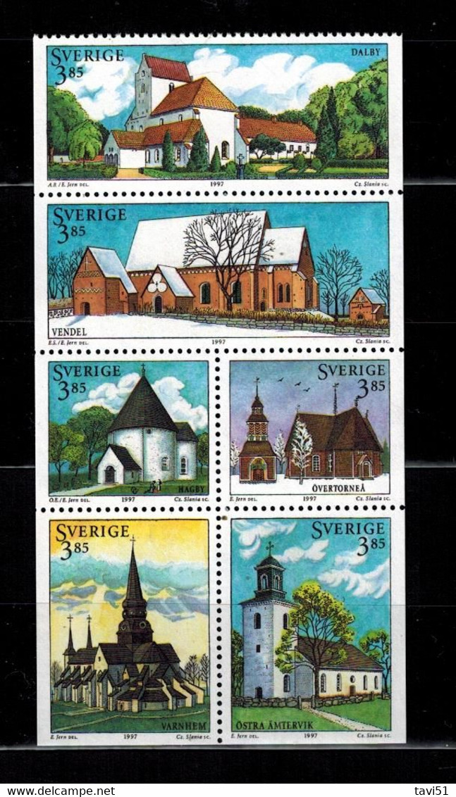 SCHWEDEN  , - 1997 - . ** , MNH , Postfrisch , Mi.Nr.  1976 - 1981 , Zd - Neufs