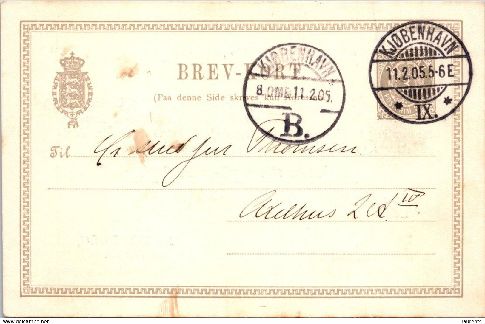 (3 C 10)  Denmark - Posted 1905 ? - BREVKORT - Other & Unclassified