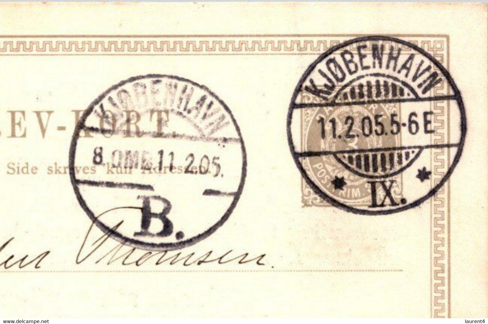 (3 C 10)  Denmark - Posted 1905 ? - BREVKORT - Otros & Sin Clasificación