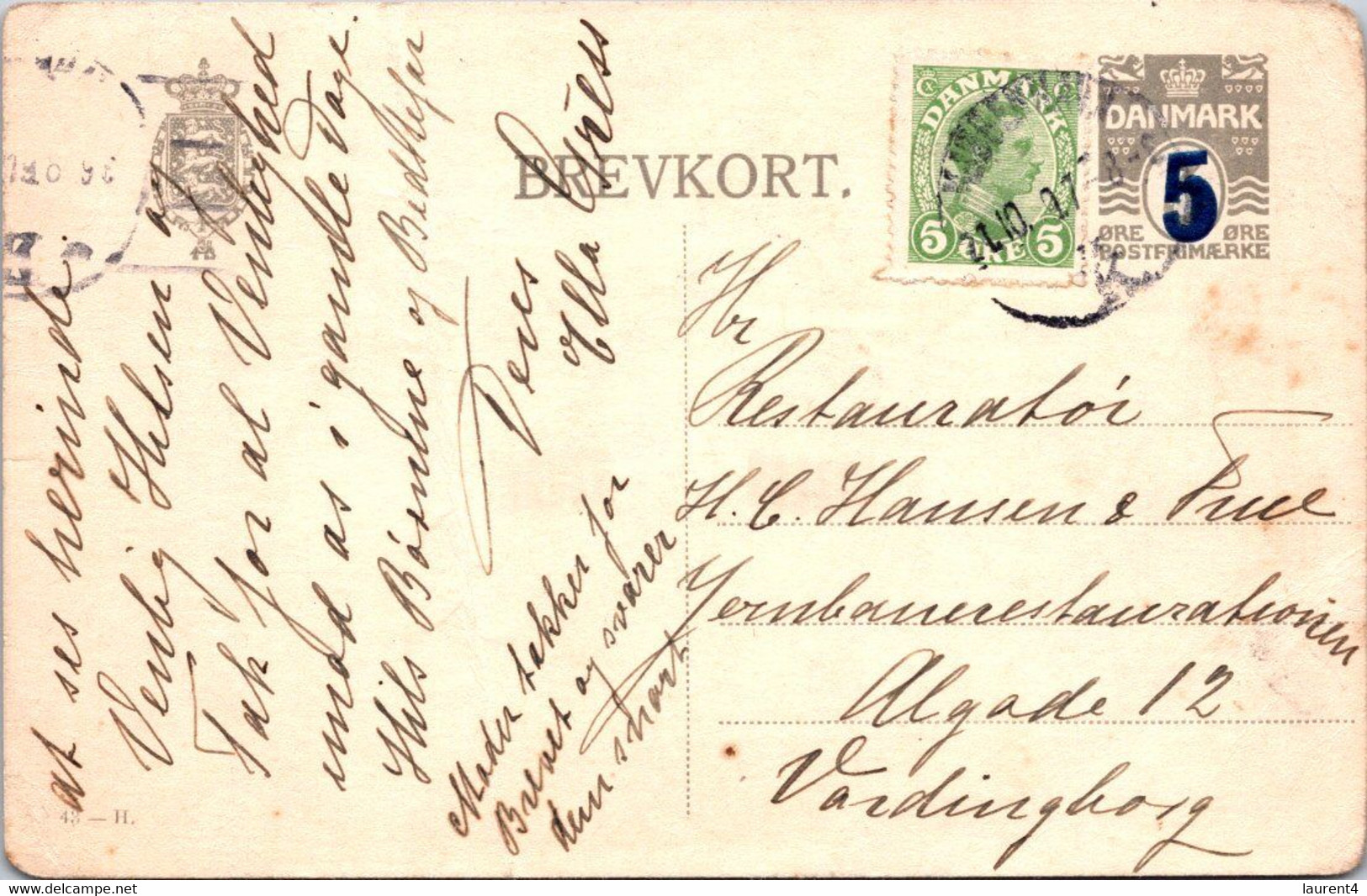 (3 C 10)  Denmark - Posted 1911 ? - Otros & Sin Clasificación