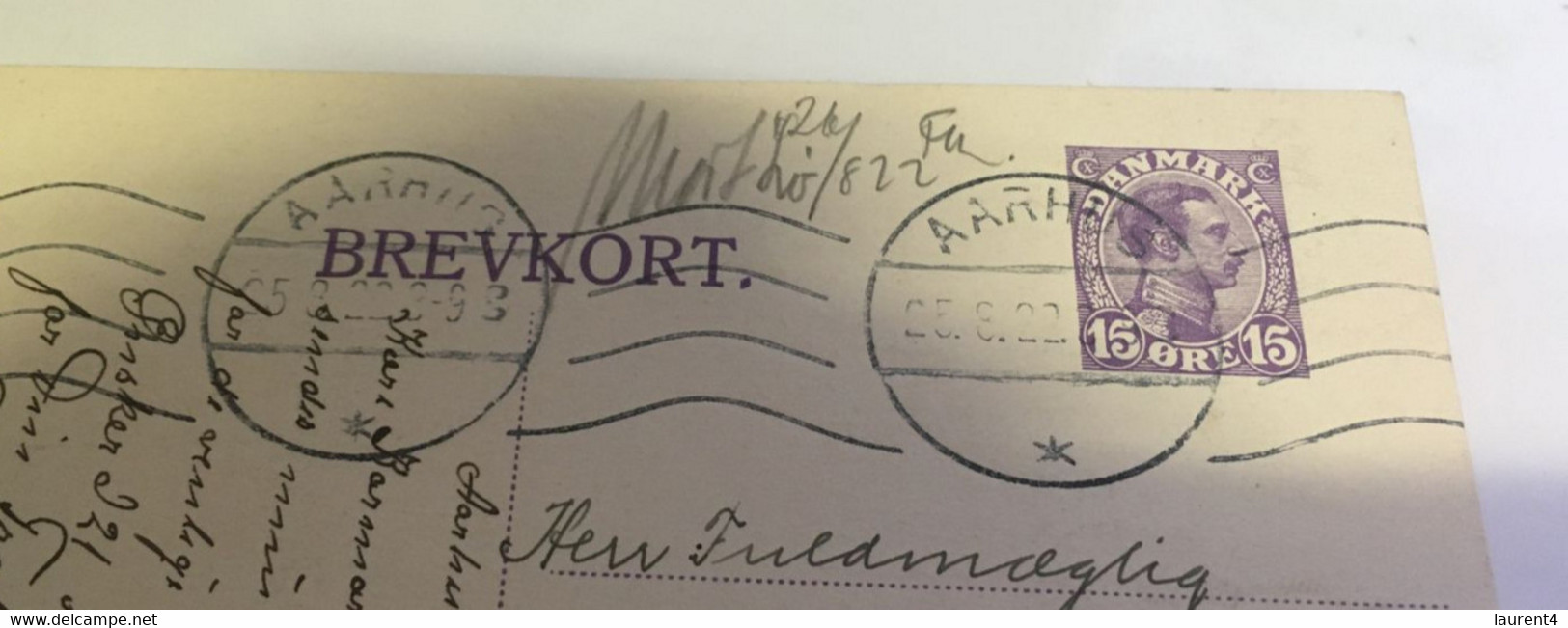 (3 C 10)  Denmark - Posted 1922 - BREVKORT - Sonstige & Ohne Zuordnung