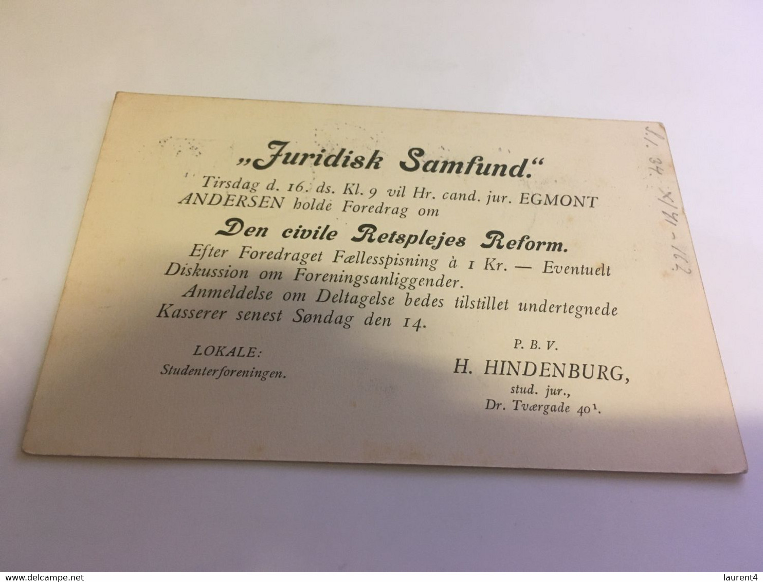 (3 C 10)  Denmark - Posted 1905 - BREVKORT - Otros & Sin Clasificación