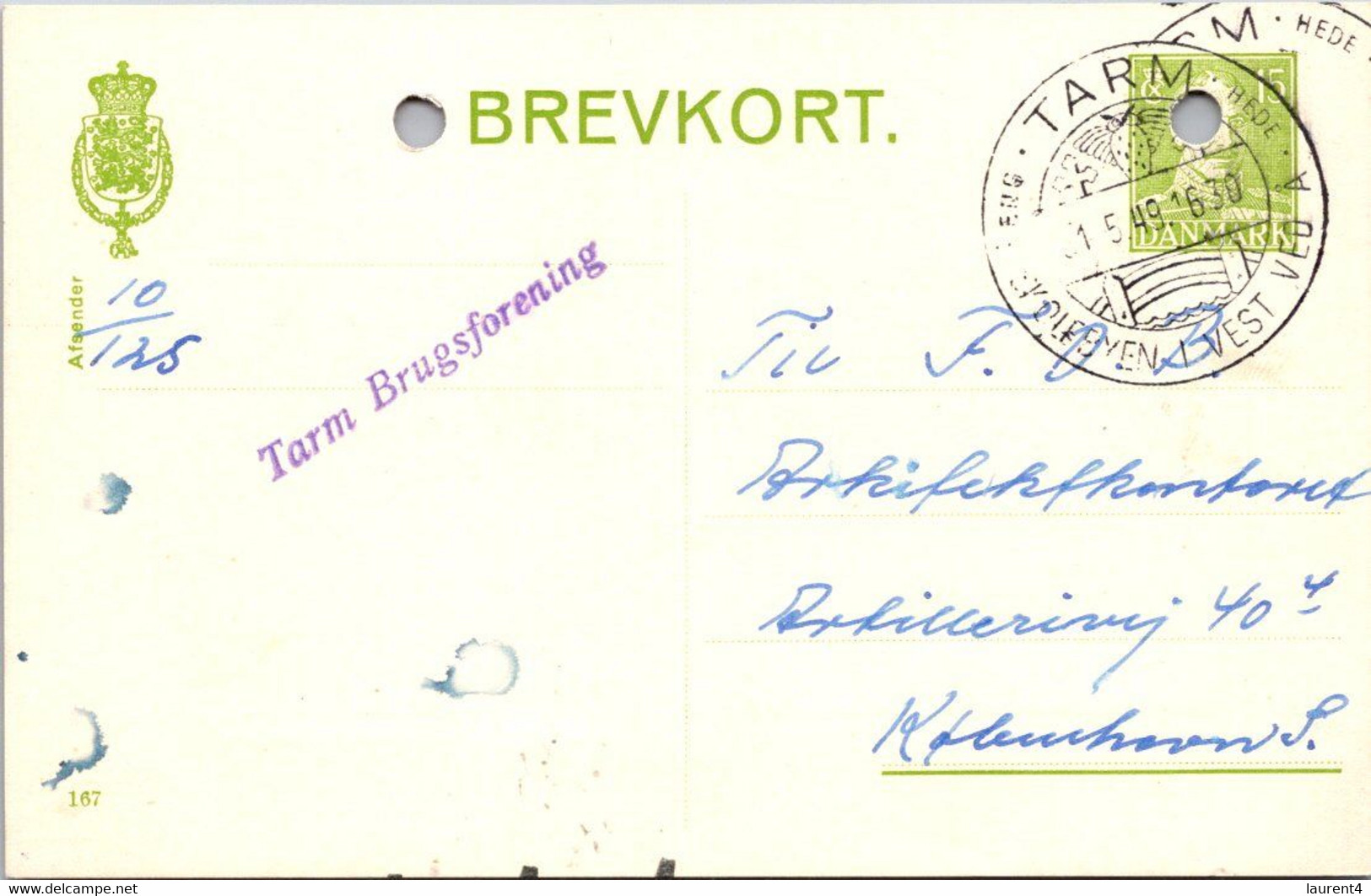 (3 C 10)  Denmark - Posted 1949 - BREVKORT - Other & Unclassified