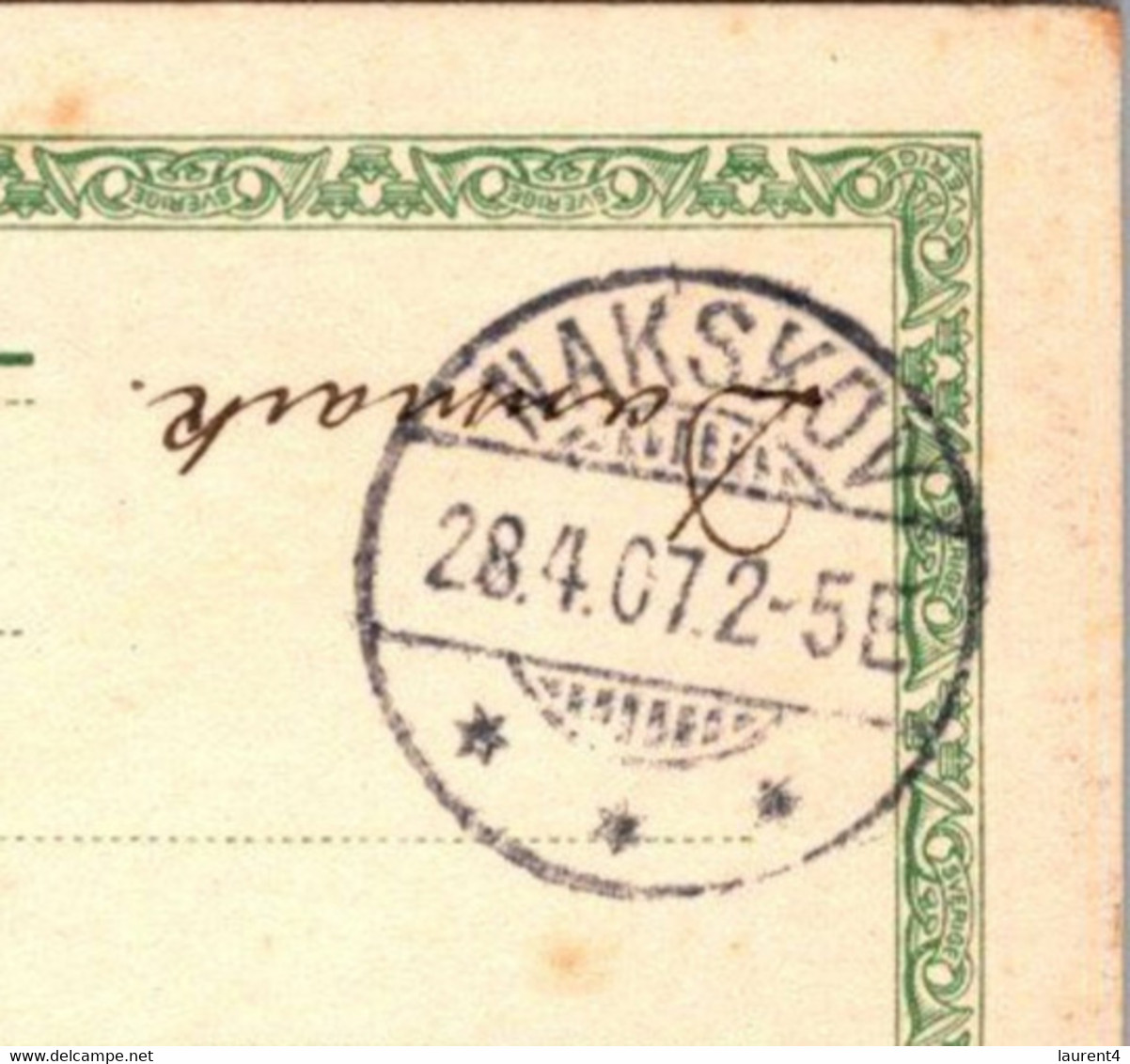 (3 C 10)  Denmark - Posted 1907 - BREVKORT - Autres & Non Classés