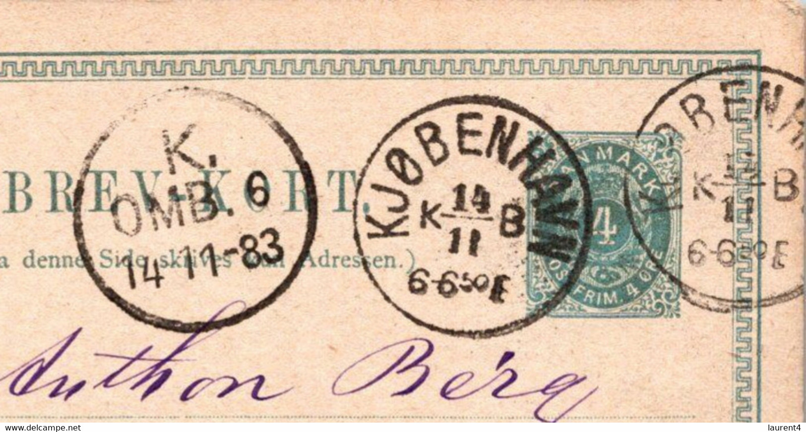 (3 C 10)  Denmark - Posted 1911 - BREVKORT - Otros & Sin Clasificación