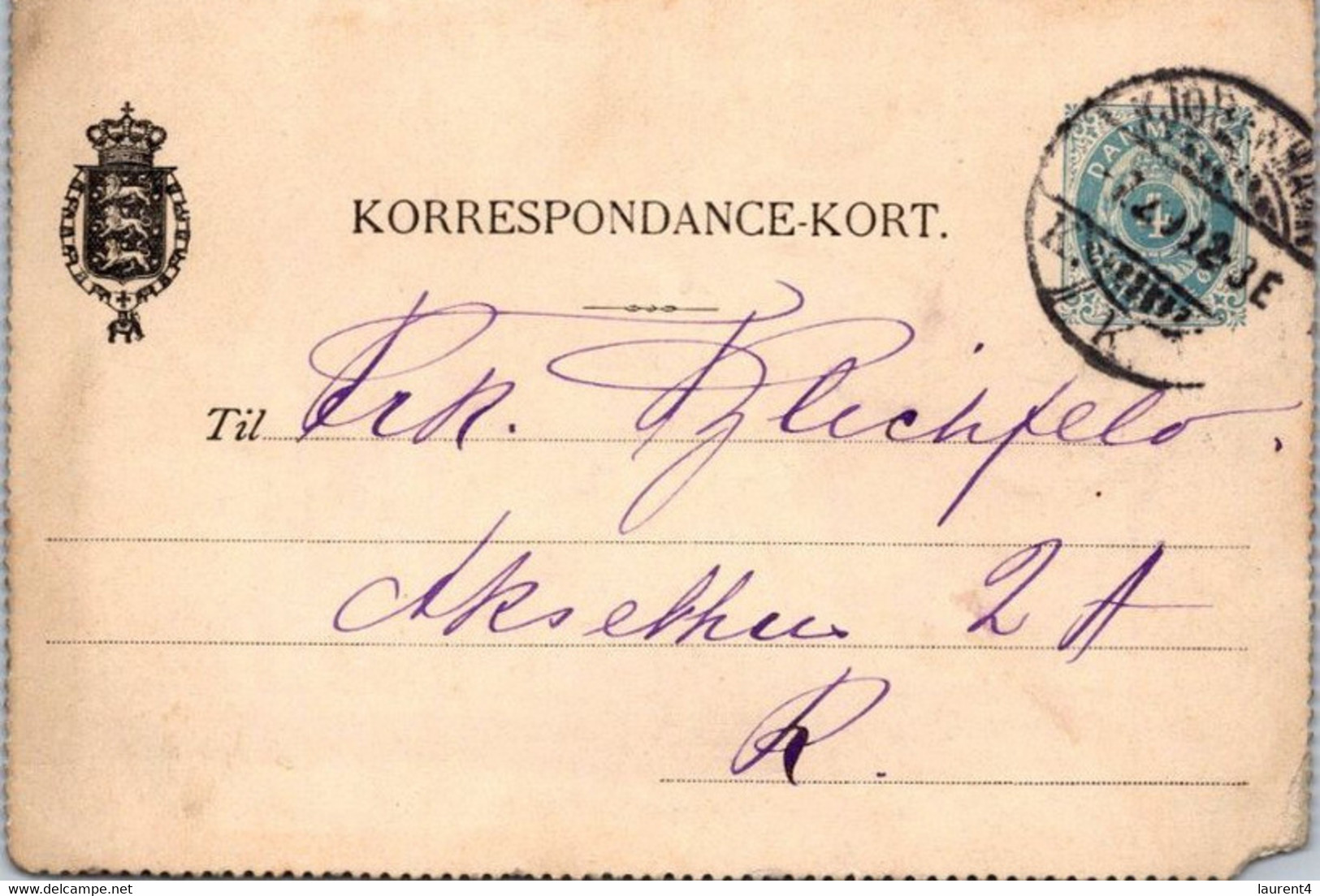 (3 C 10)  Denmark - Posted ? 1899 - Korrespondance-Kort - Brieven En Documenten
