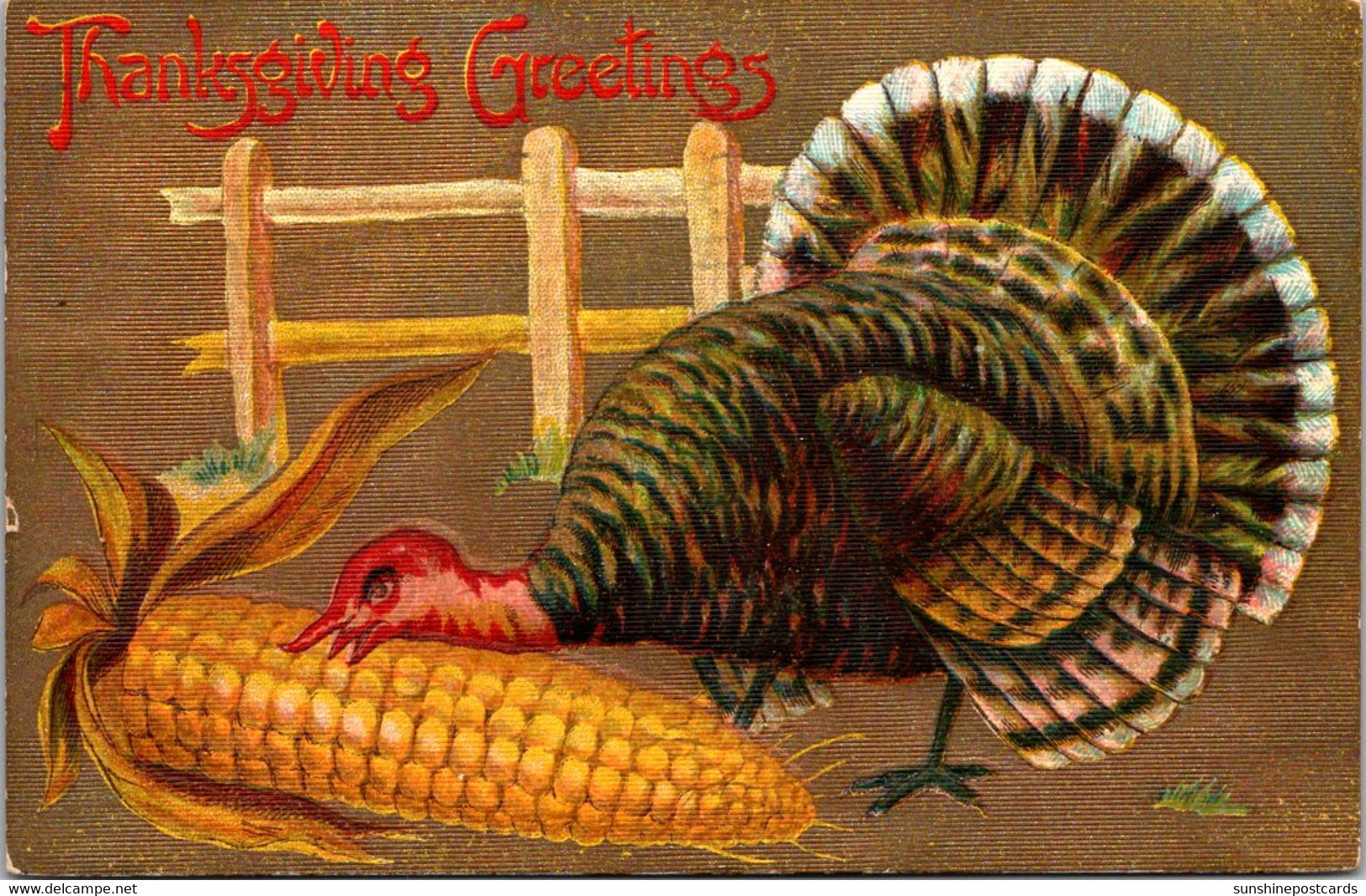 Thanksgiving Greetings With Fruit 1908 - Thanksgiving