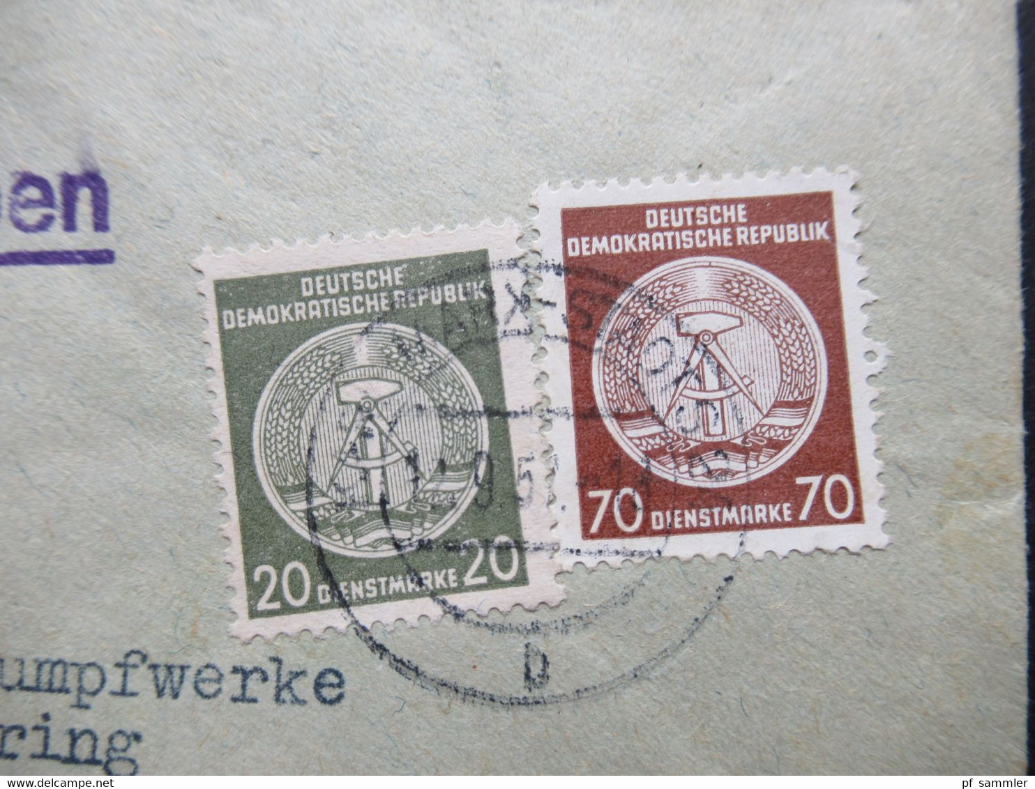 DDR Dienst Einschreiben Gestempelter R-Zettel Karl-Marx-Stadt 24 Umschlag Wiratex Wirkwaren Nach Lichtenstein Sachsen - Sonstige & Ohne Zuordnung