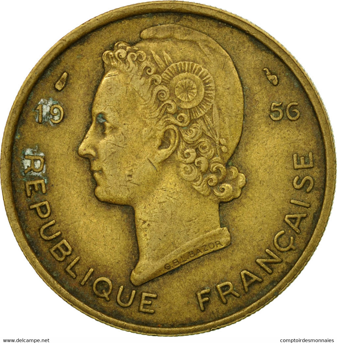 Monnaie, French West Africa, 25 Francs, 1956, Paris, TTB, Aluminum-Bronze, KM:7 - Costa De Marfil