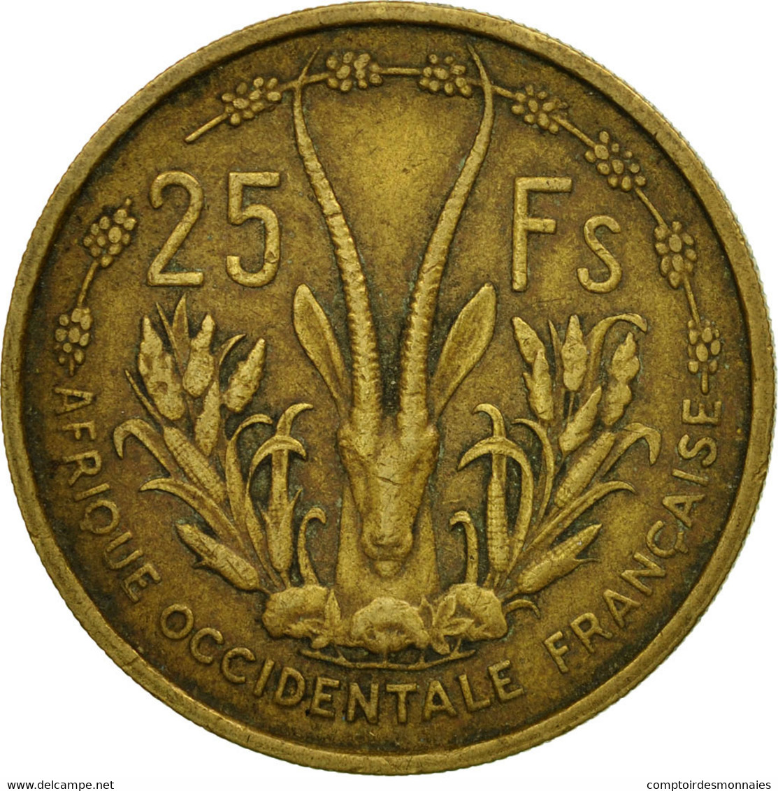 Monnaie, French West Africa, 25 Francs, 1956, Paris, TTB, Aluminum-Bronze, KM:7 - Costa De Marfil