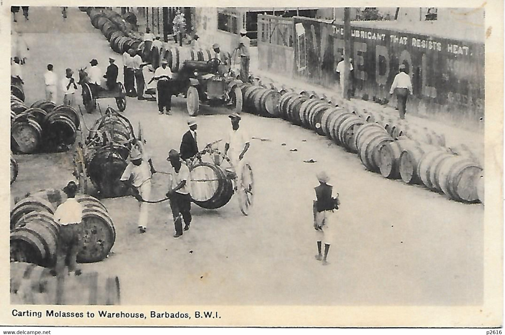 AMERIQUE- DU- NORD -  BARBADES - TONNELIERS -  CARTING MOLASSES TO WAREHOUSE - BARBADOS - B.W.I. - Barbades