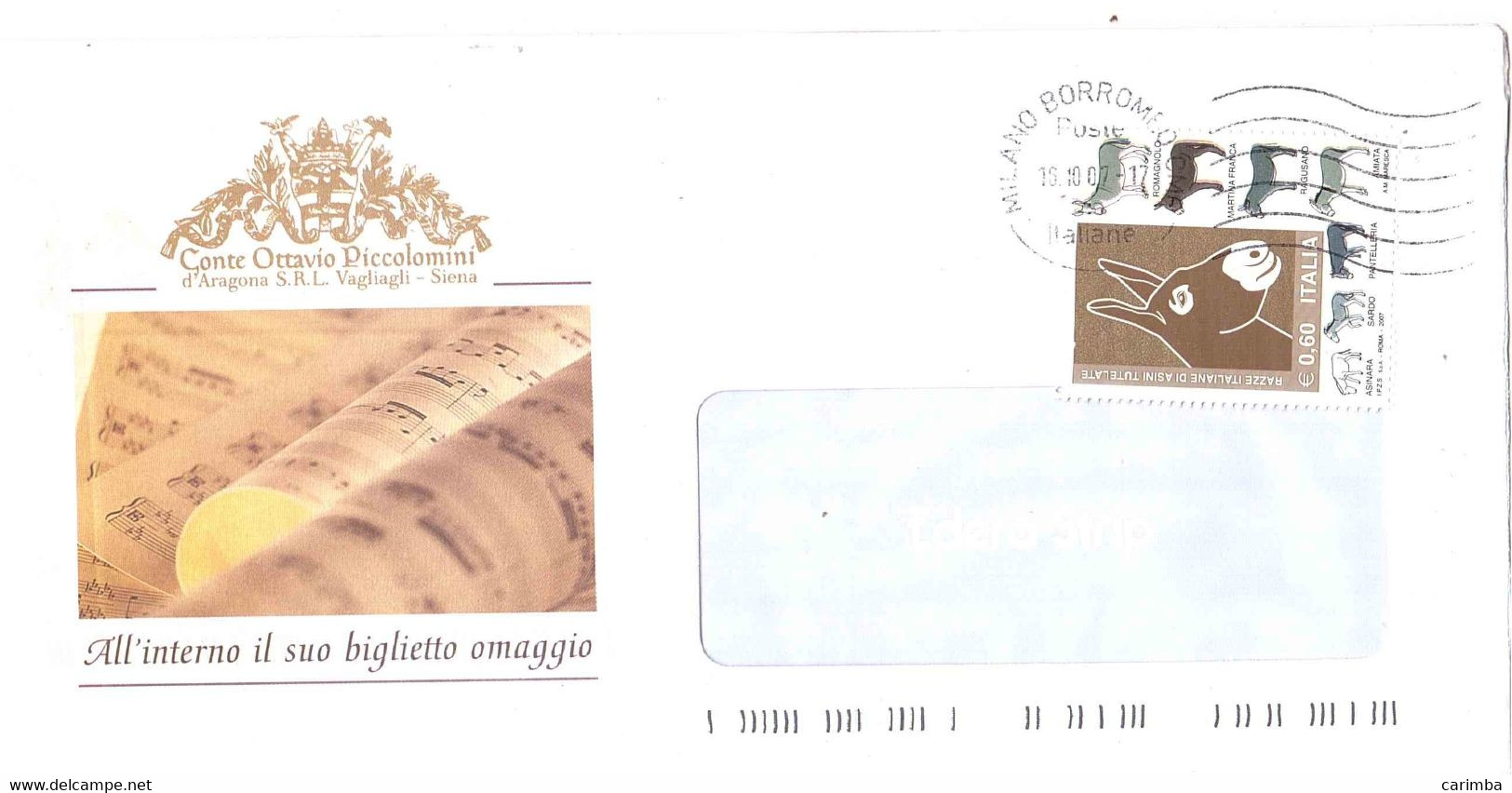 2007 €0,60 RAZZE ITALIANE DI ASINO TUTELATE - Ezels