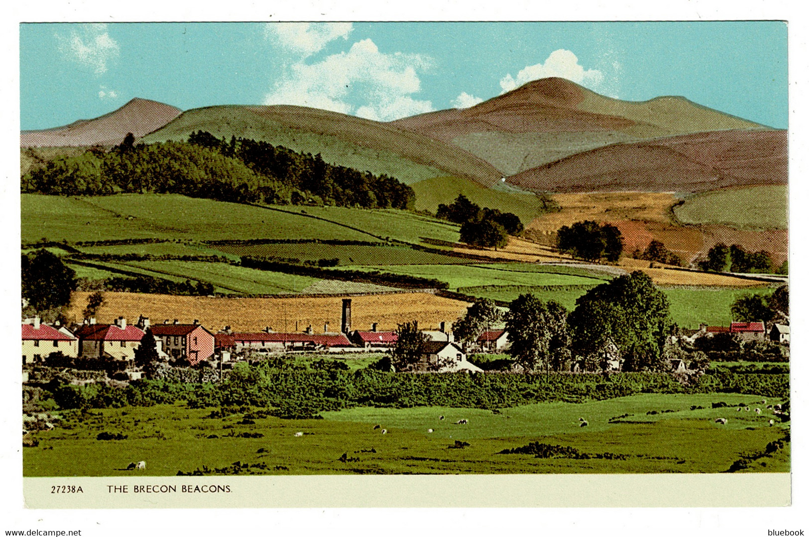 Ref 1503 -  Postcard - Village In Brecon Beacons Wales - Breconshire