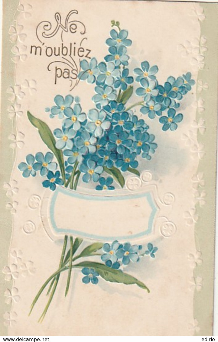 ***   ILLUSTRATEUR  *** FLEURS Par Illustrateur    Myosotis Relief N'oubliez Pas - Timbrée TTB - Antes 1900