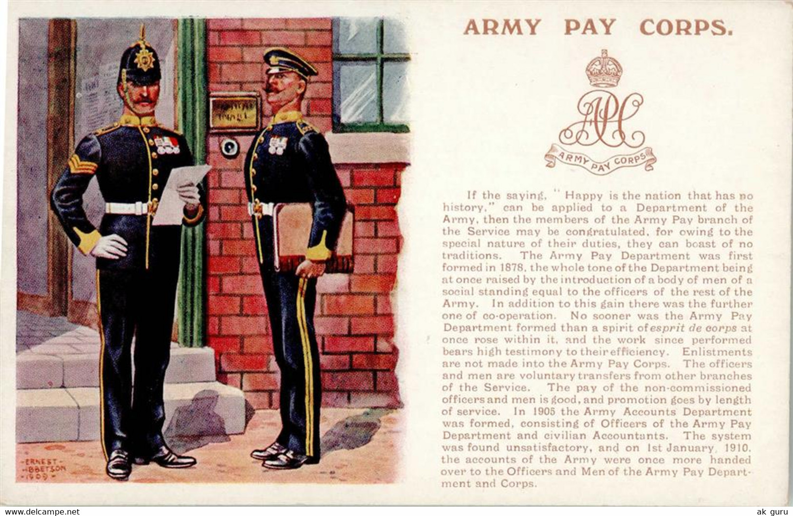 52303399 - Army Pay Corps Sign. - Regiments