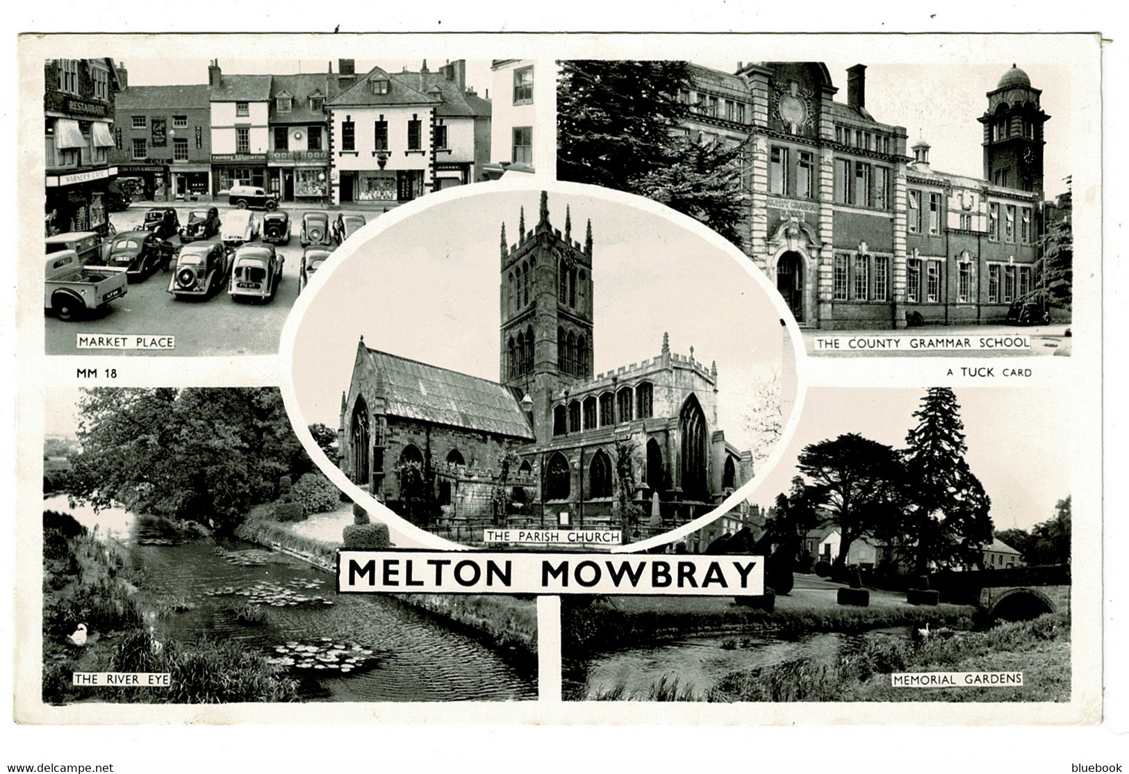 Ref 1504- 1957 Raphael Tuck Real Photo Multiview Postcard - Melton Mowbray Leicestershire - Other & Unclassified