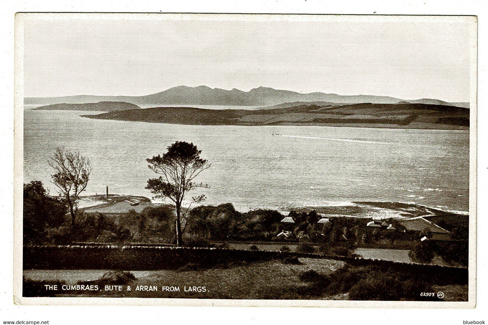 Ref  1505  -  Early Postcard - The Cumbraes Bute & Arran From Largs - Argyllshire Scotland - Bute