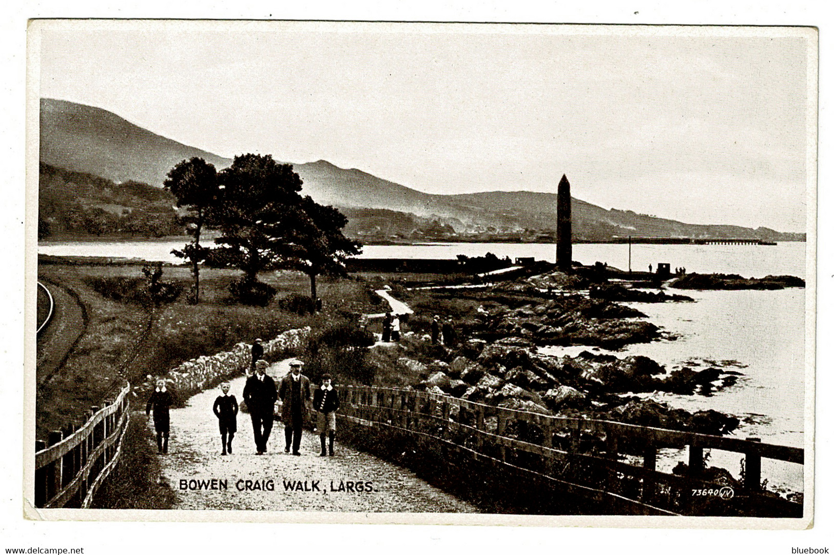 Ref  1505  -  Early Postcard - Bowen Craig Walk Largs - North Ayrshire Scotland - Ayrshire