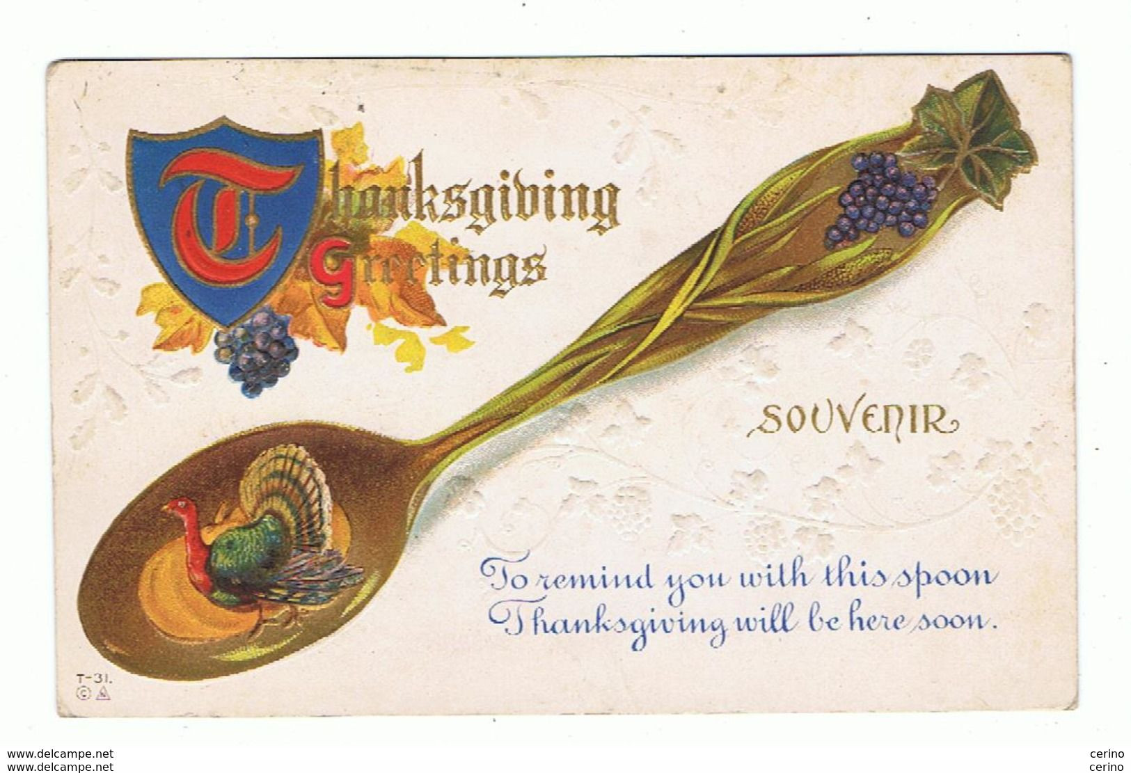 U.S.A.:  THANKSGIVING  GREETINGS  -  RILIEF  -  FP - Thanksgiving