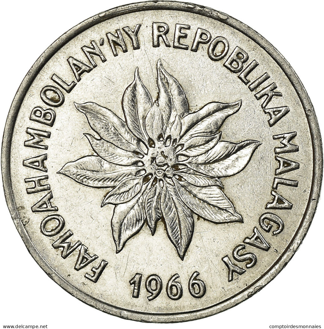 Monnaie, Madagascar, 5 Francs, Ariary, 1966, Paris, TTB, Stainless Steel, KM:10 - Madagaskar