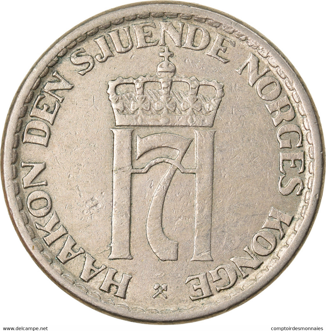 Monnaie, Norvège, Haakon VII, Krone, 1956, TTB, Copper-nickel, KM:397.2 - Noruega