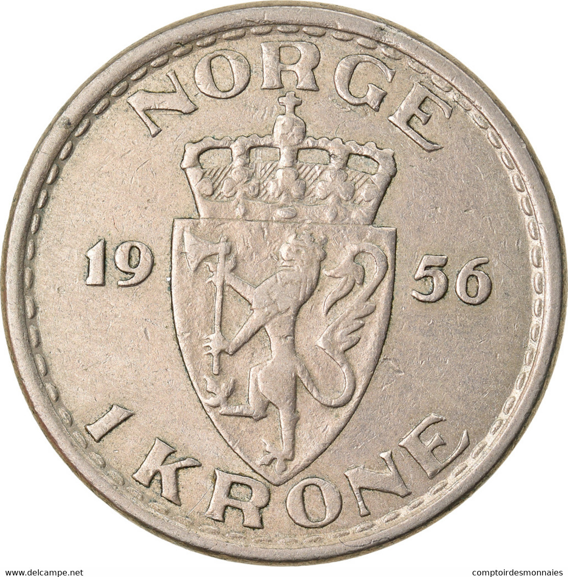Monnaie, Norvège, Haakon VII, Krone, 1956, TTB, Copper-nickel, KM:397.2 - Noruega