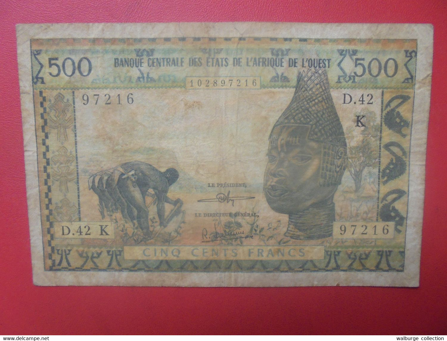 Afrique De L'Ouest (Sénégal) 500 Francs 1959-1965 Signature N°8 Circuler (B.18) - West-Afrikaanse Staten