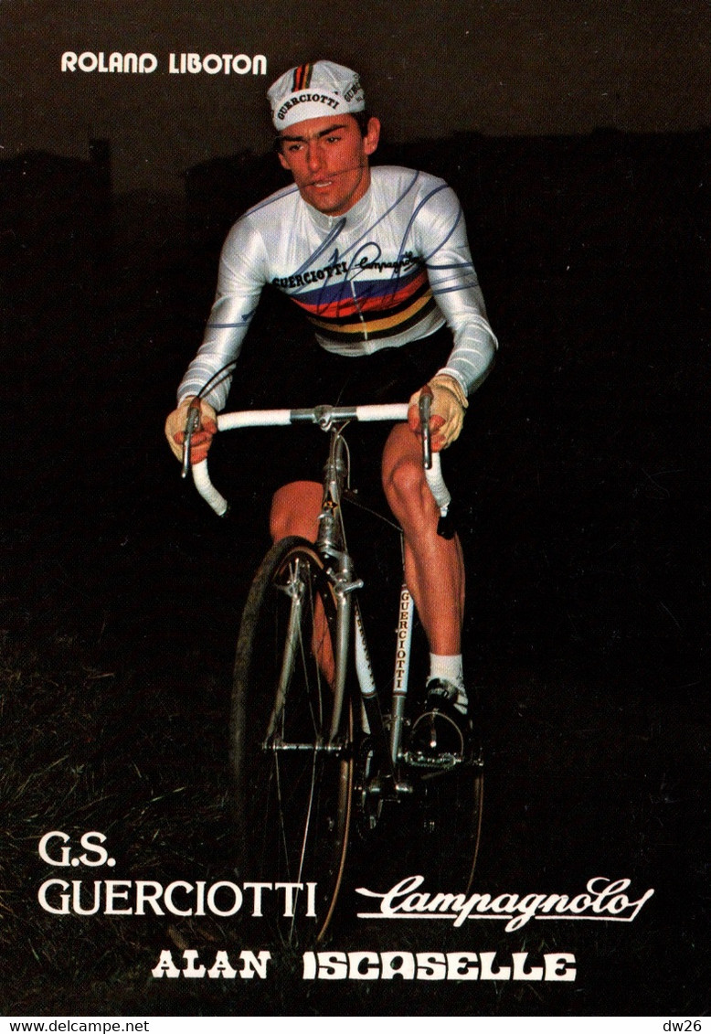 Fiche Cyclisme - Liboton Roland, Cycliste Belge, Champion Du Monde De Cyclo-cross - Equipe Guerciotti - Carte Dédicacée - Sport