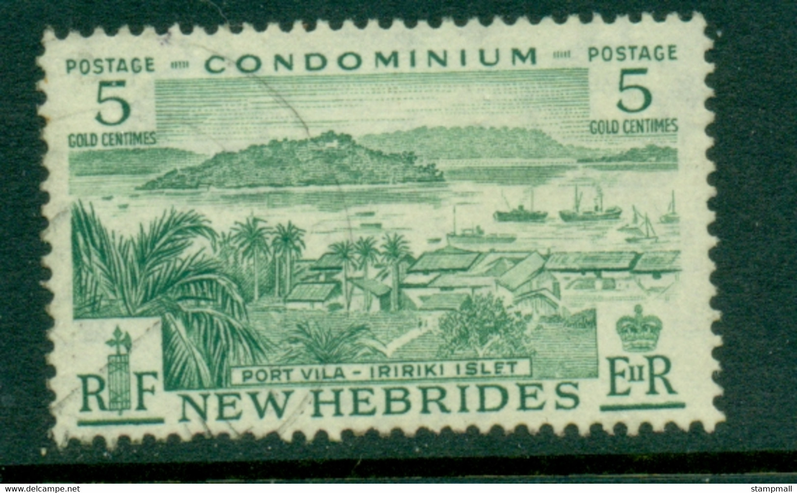 New Hebrides (Br) 1957 Pictorial 5c FU - Usati