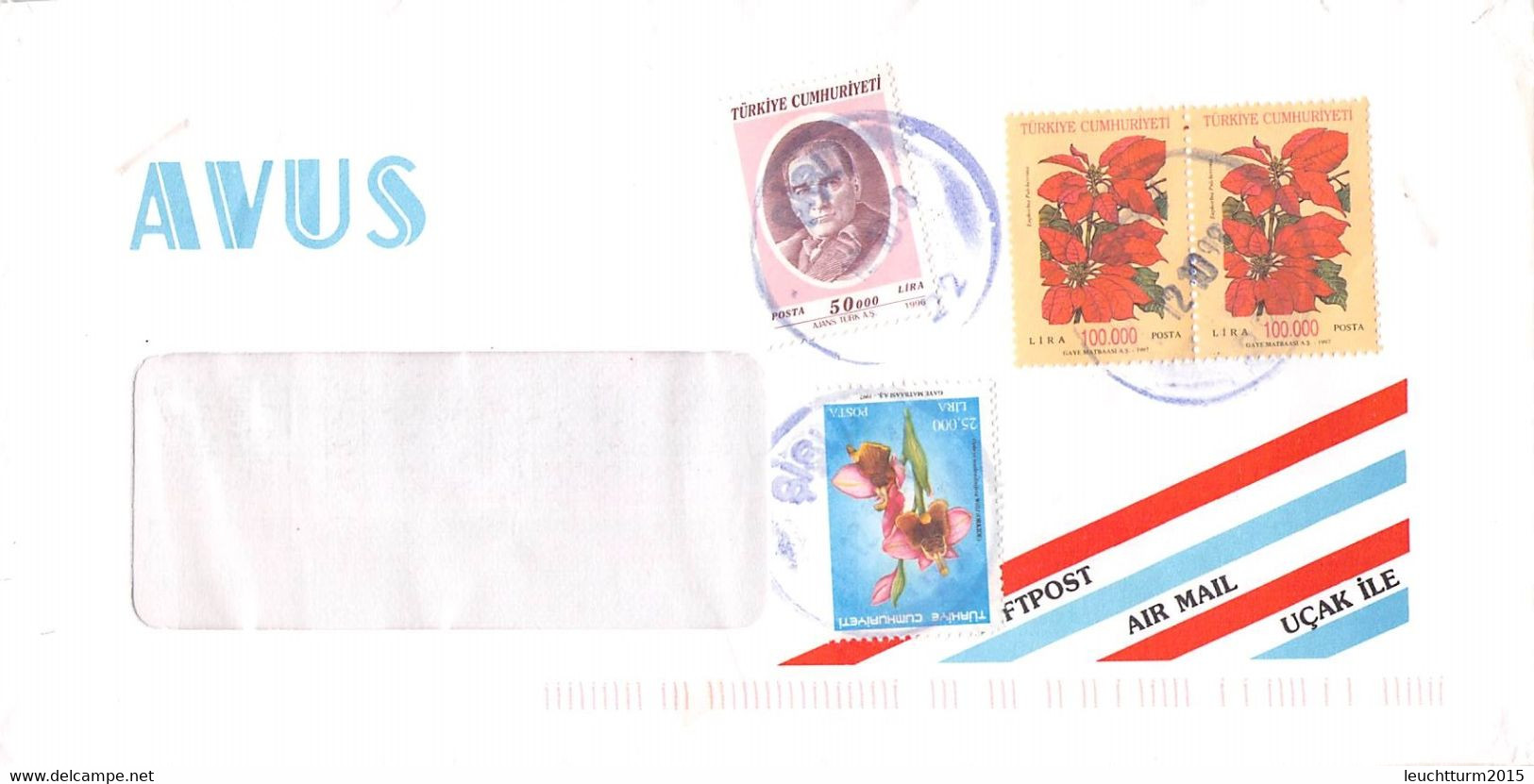 TURKEY - AIR MAIL LETTER 1998 ISTANBUL / QG206 - Storia Postale