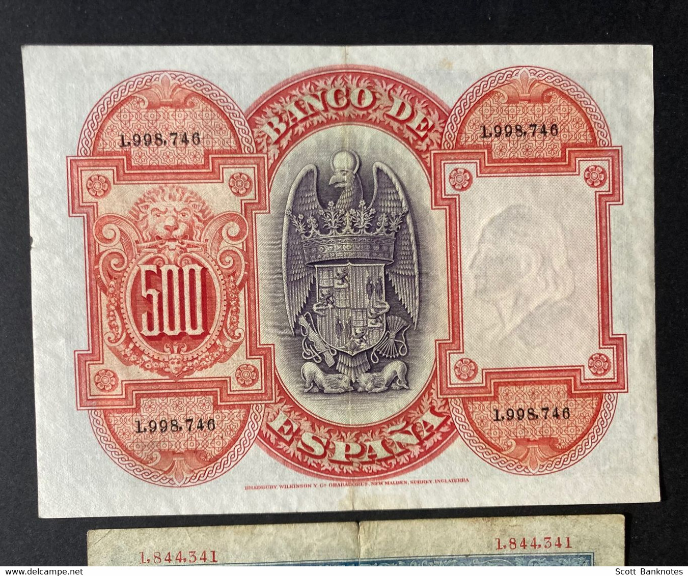 2 X Banco De Espana 1927, 50 And 500 Pesetas - Other & Unclassified