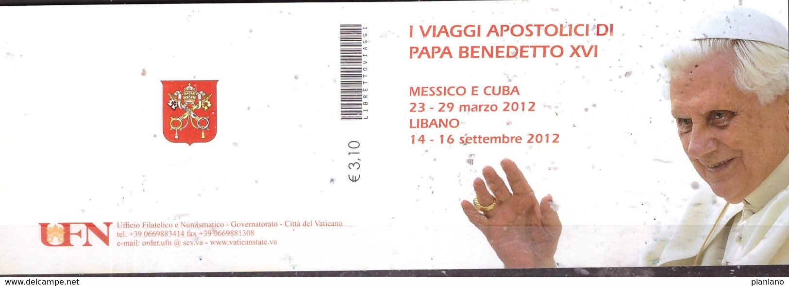 PIA . VAT - 2013 : I Viaggi Di Papa Benedetto XVI Nel Mondo, Nel 2012 : Libretto - Carnet - Booklet - (SAS L  21) - Carnets