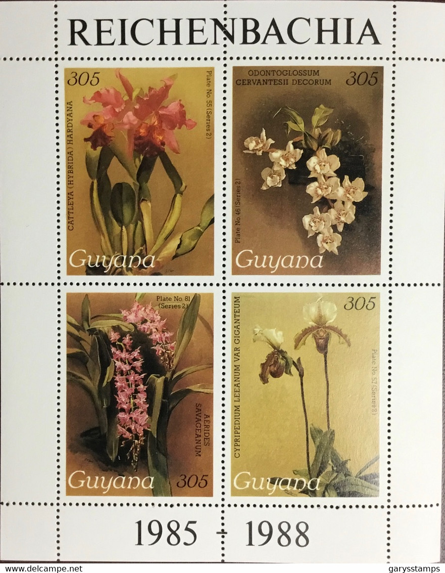 Guyana 1988 Reichenbachia Orchids 305c Minisheet MNH - Orchideen