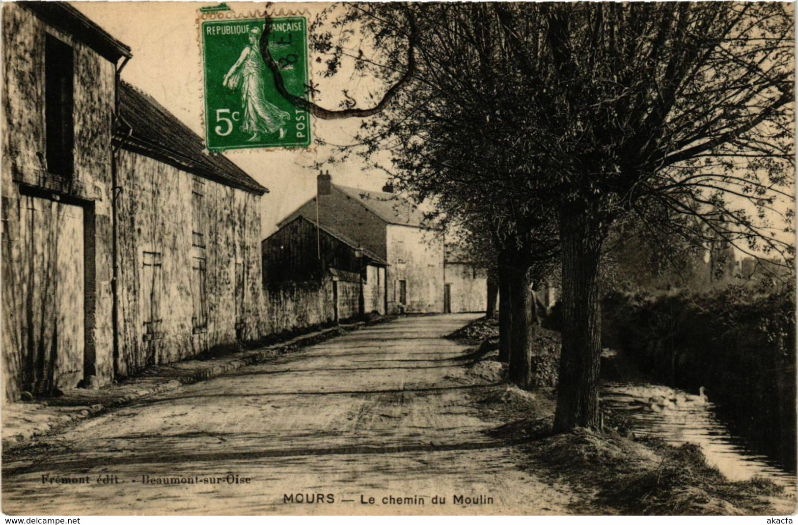 CPA Mours - Le Chemin Du Moulin (380845) - Mours