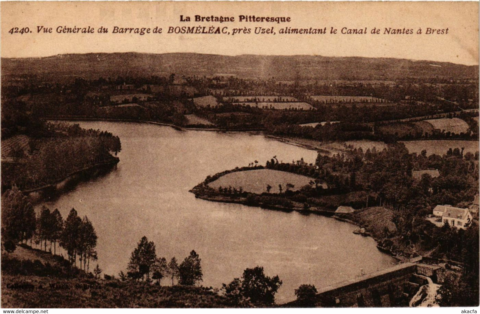 CPA AK Vue Générale Du Barrage De Bosméléac - Pres Uzel (381584) - Bosméléac