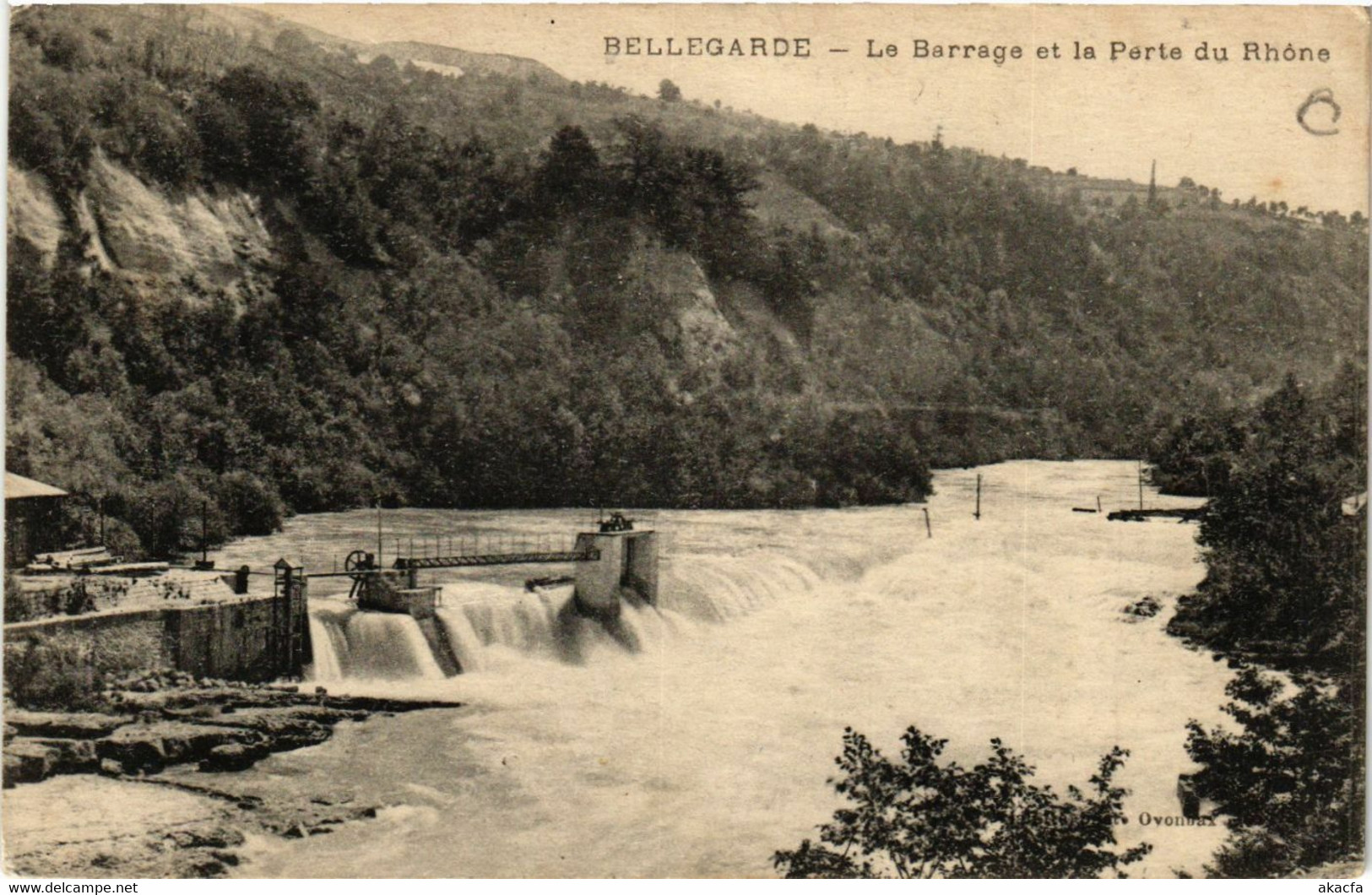 CPA AK BELLEGARDE Le Barrage Et La Perte Du Rhone (382216) - Bellegarde-sur-Valserine